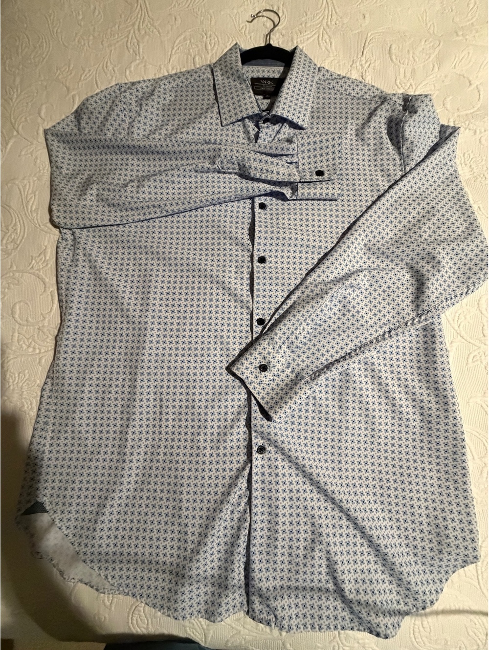 WRK Men's 4-Way Stretch Dress Shirt Size 17.5